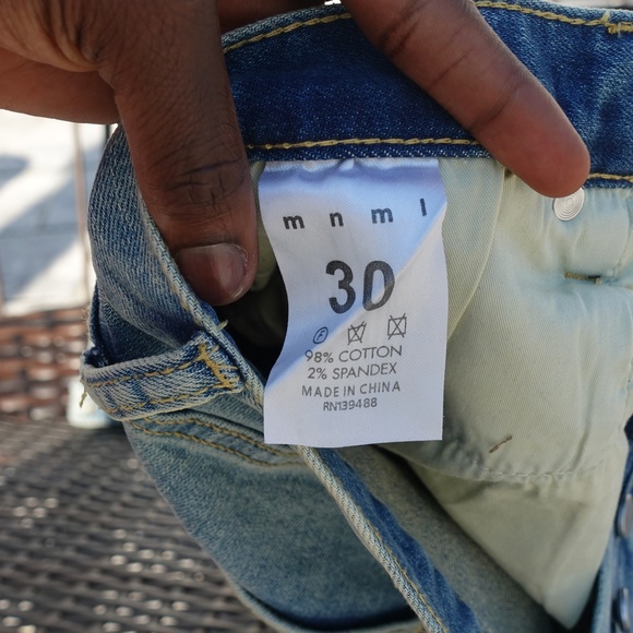 MNML.LA LIGHT BLUE JEANS 30W 34L - Picture 6 of 8